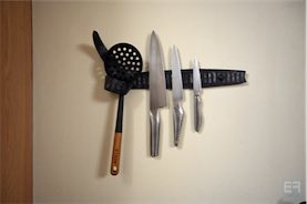 Curled Knife rack and utensil holder 