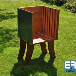 wood and aluminium chair